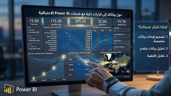 Power BI Dashboards لتحليل الرواتب والوظائف | Data Analysis & Visualization