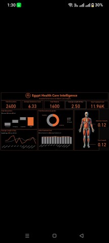 لوحة معلومات تفاعلية لتحليل أداء الرعاية الصحية – Power BI