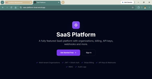 منصة SaaS متعددة المستأجرين (Multi-Tenant)