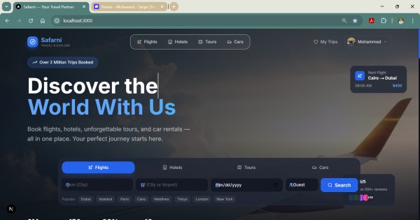 Safarni | منصة حجز رحلات وفنادق