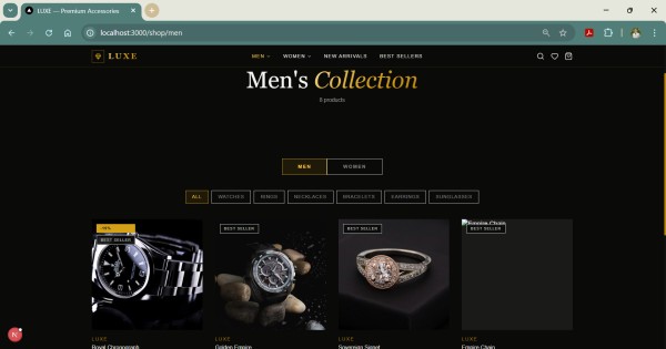 LUXE | متجر إلكتروني فاخر للإكسسوارات