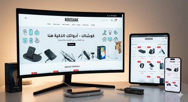تصميم وتأسيس متجر "كوشاك" الإلكتروني بالكامل ثنائي اللغة