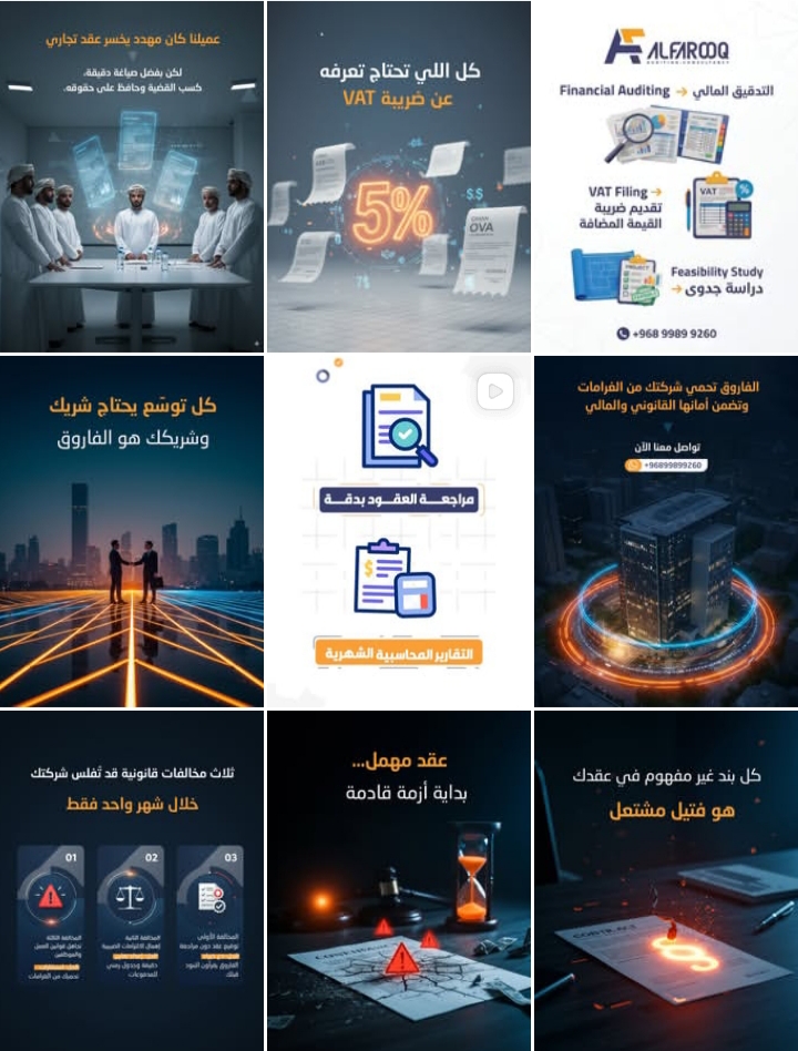 كتابة محتوى واسكربت لصفحة استشارات قانونية ومالية