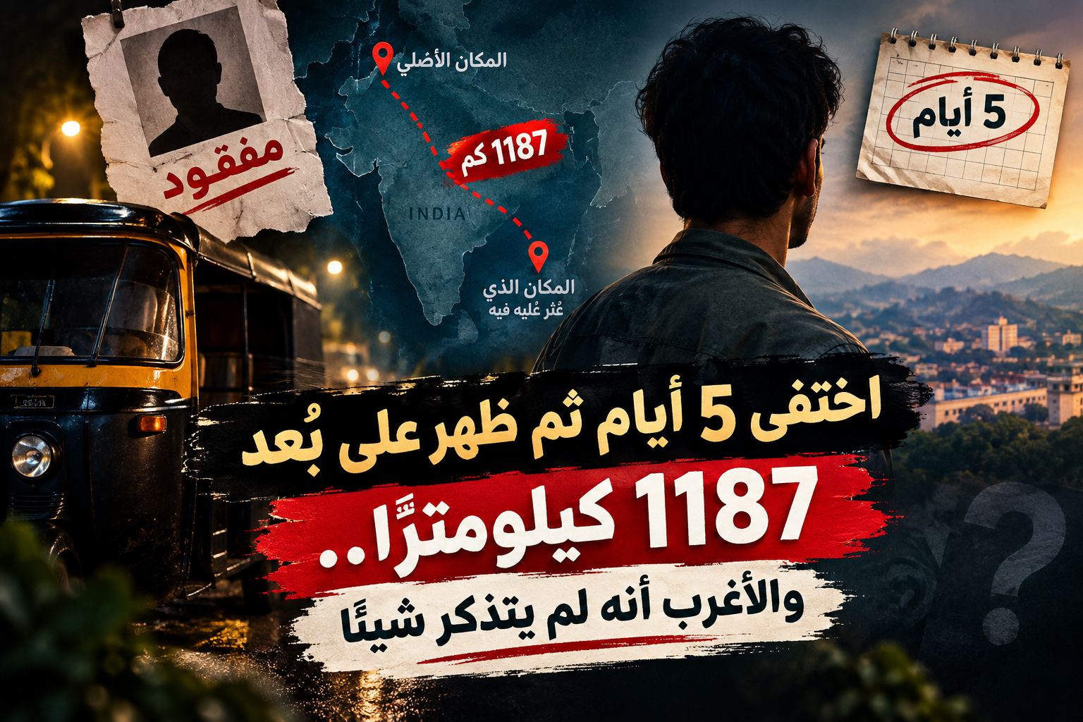 اختفى 5 أيام ثم ظهر على بُعد 1187 كيلومترًا.. والأغرب أنه لم يتذكر شيئًا - صورة الغلاف