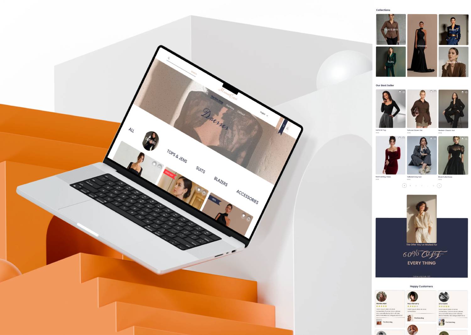 تصميم واجهة متجر إلكتروني احترافي يركز على تجربة المستخدم وزيادة المبيعات