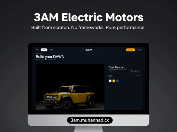 منصة عرض سيارات كهربائية بمحرك واجهات مخصص وأداء فائق