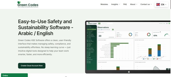 Green Codes – منصة HSE والاستدامة