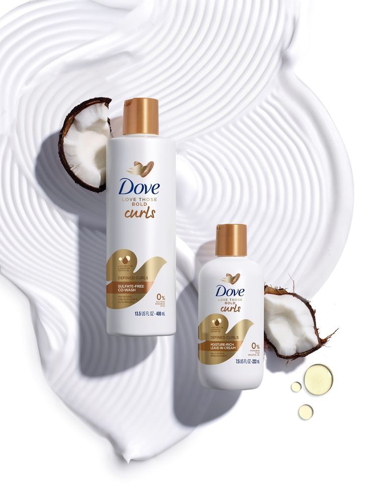 تصميم إعلاني إبداعي لمجموعة Dove Curls