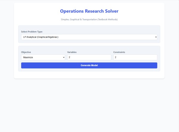 Operations Research Solver
