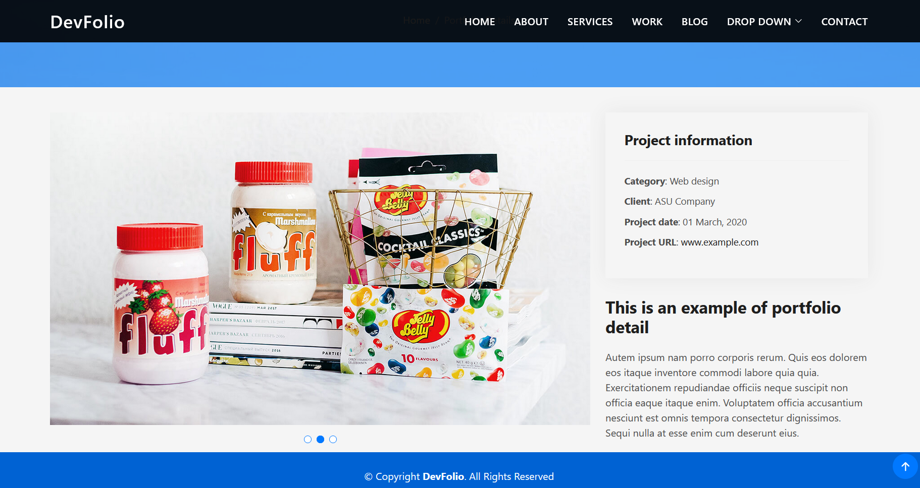 Devfolio responsive portofolio