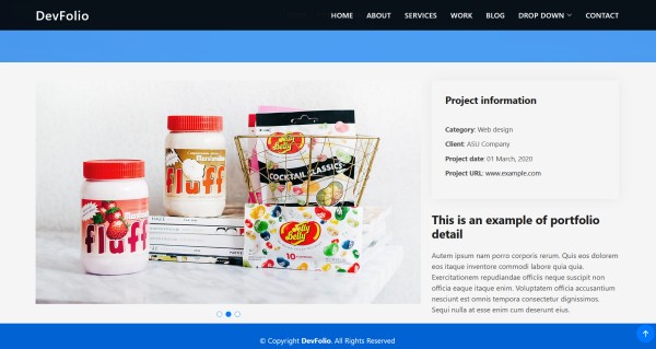 Devfolio responsive portofolio