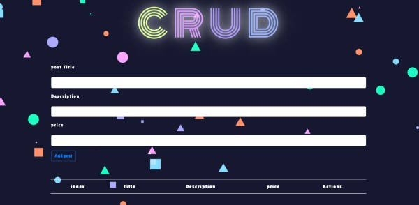 Full-stack cool CRUD operation project
