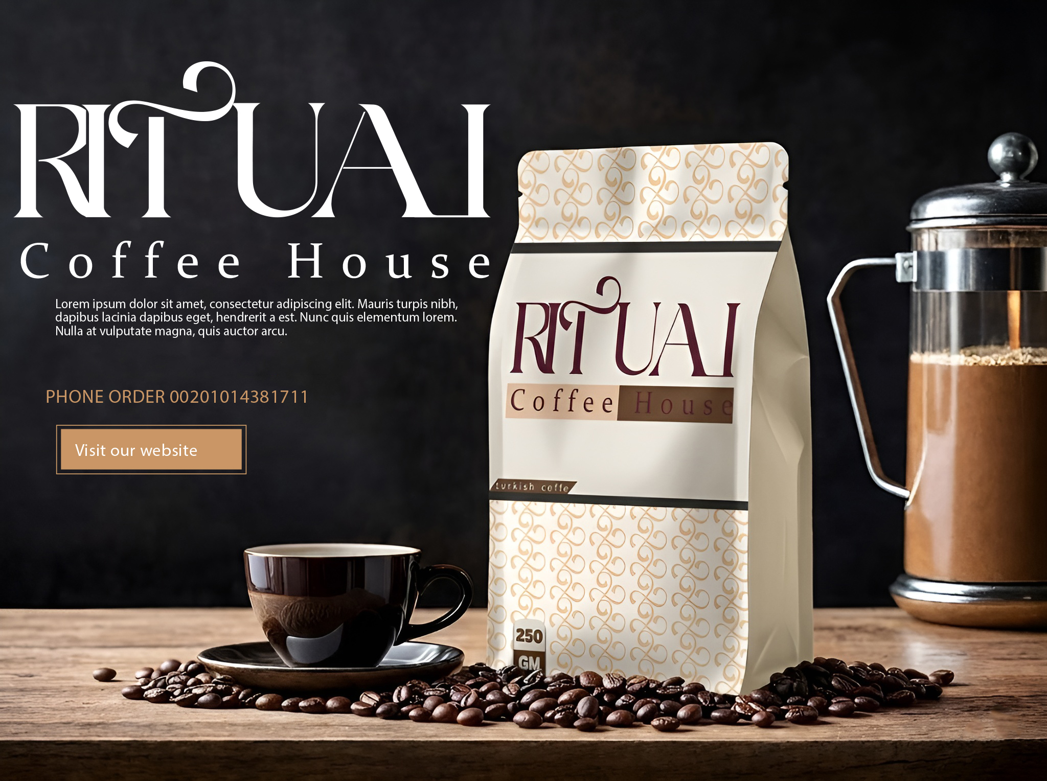 هوية بصرية لشركة رائدة في مجال صناعة القهوة