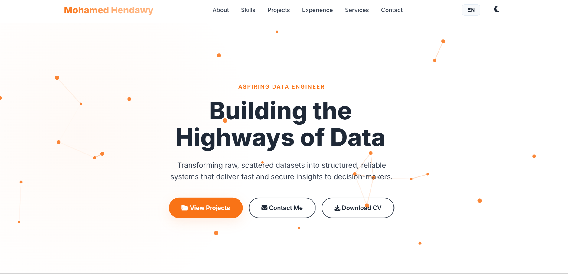 موقع بورتفوليو شخصي لعرض الأعمال والخدمات
