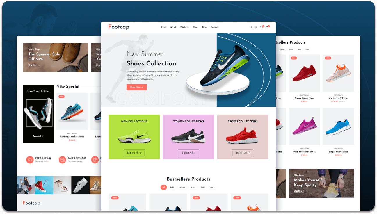 تصميم هويه موقع Shoes