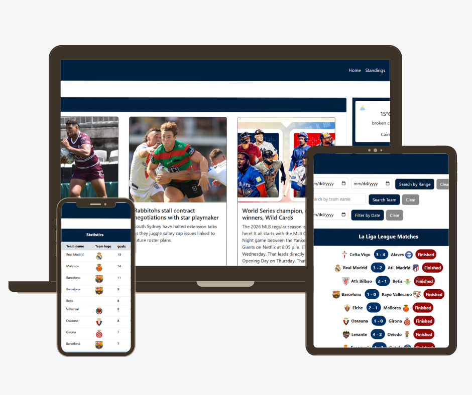Global Info Hub – News, Sports & Currency Dashboard