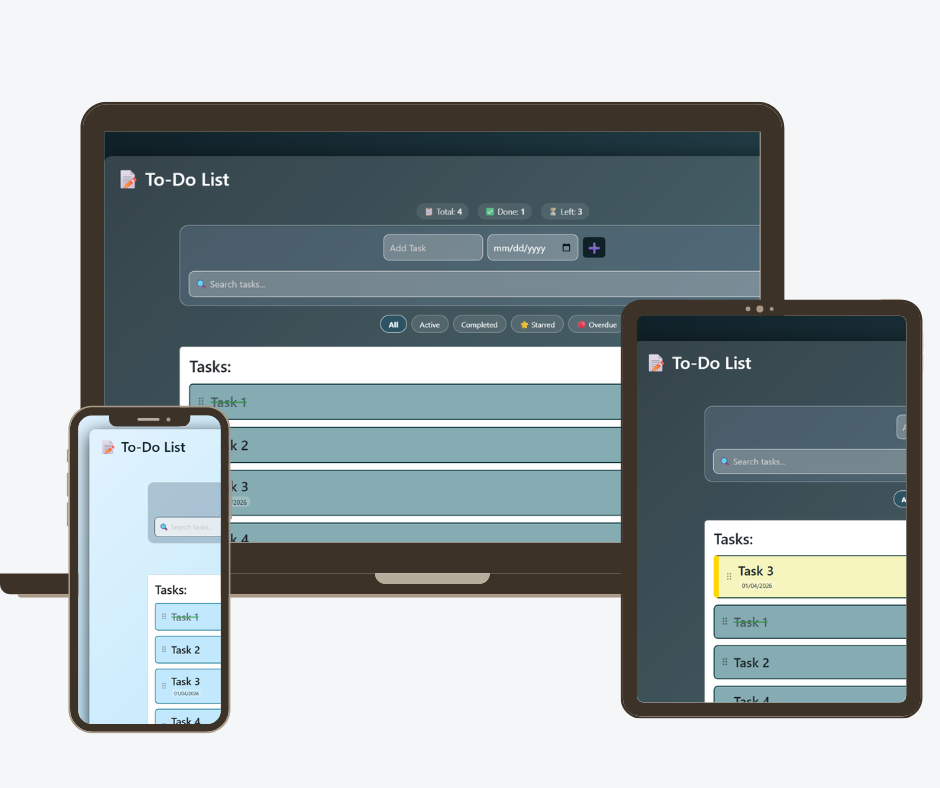 TaskFlow – Interactive To-Do List App