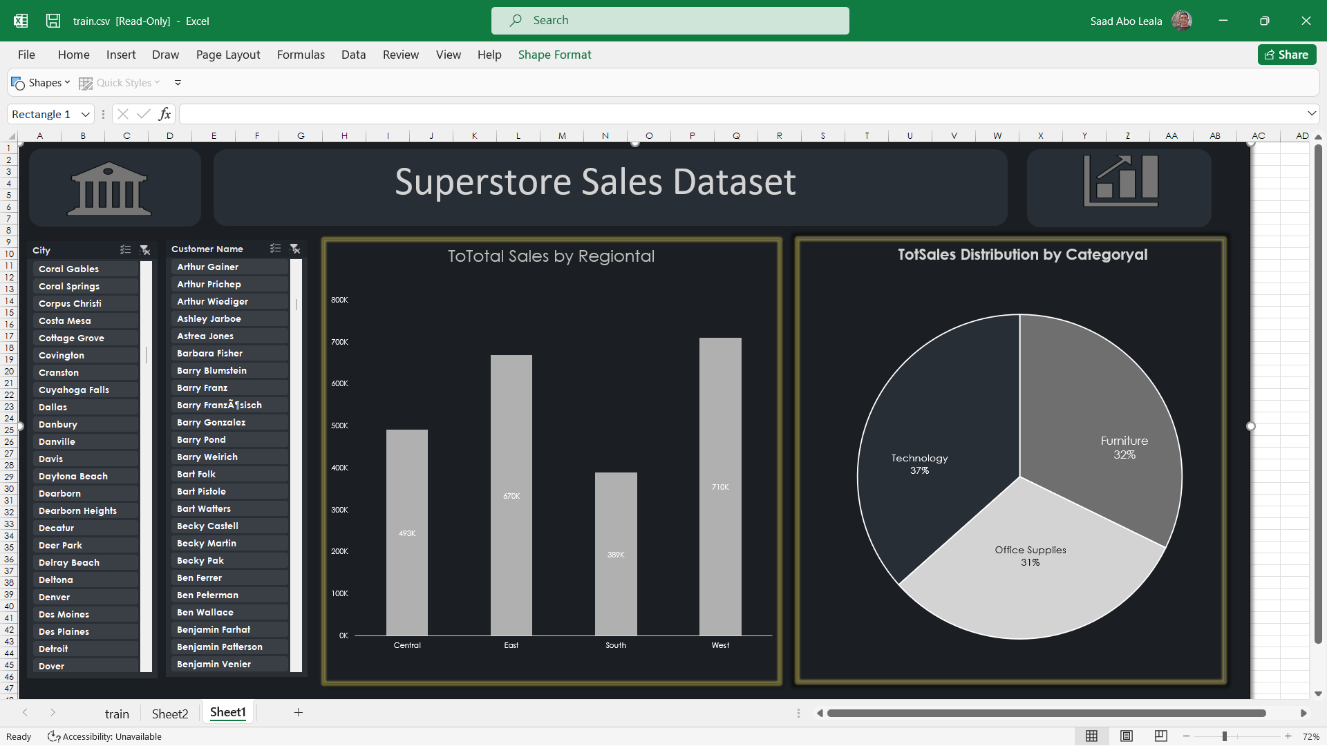تحليل البيانات وعمل داشبورد باستخدام Excel