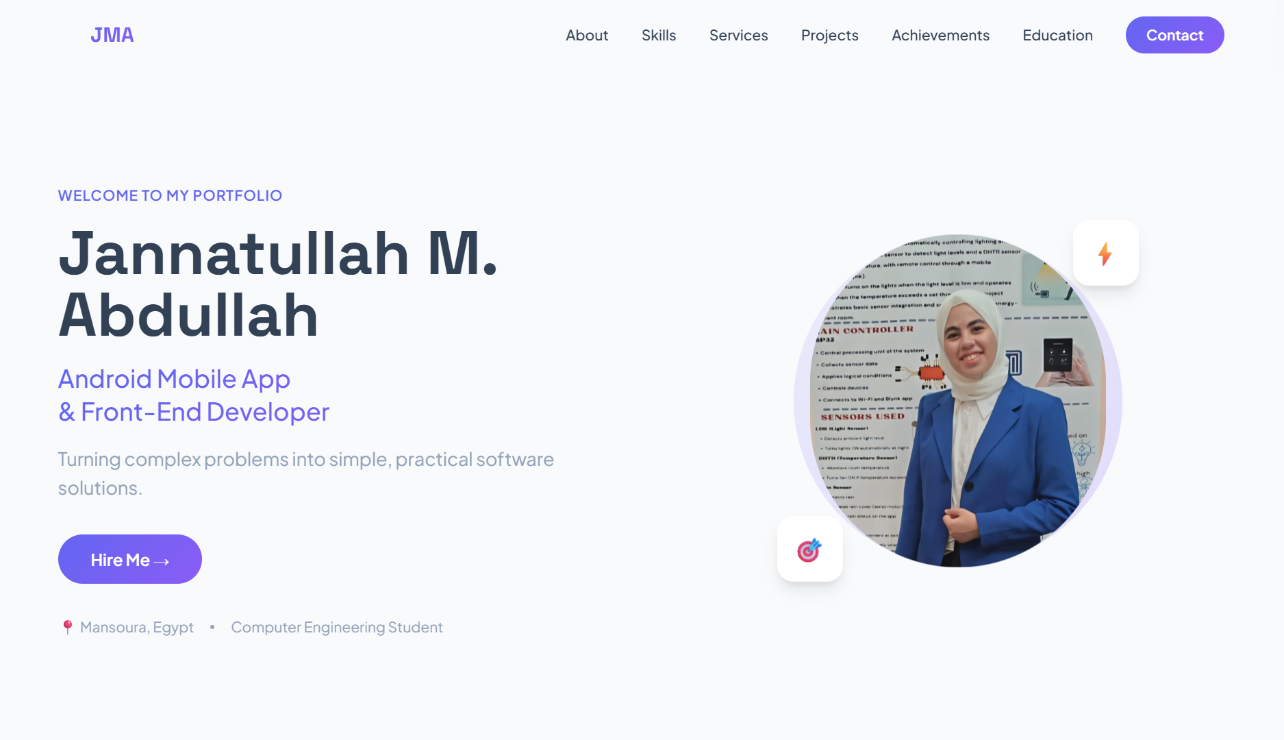 تصميم وتطوير بورتفوليو - Portfolio شخصي احترافي