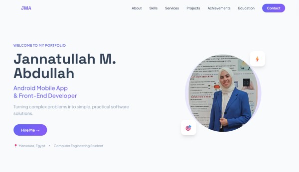 تصميم وتطوير بورتفوليو - Portfolio شخصي احترافي