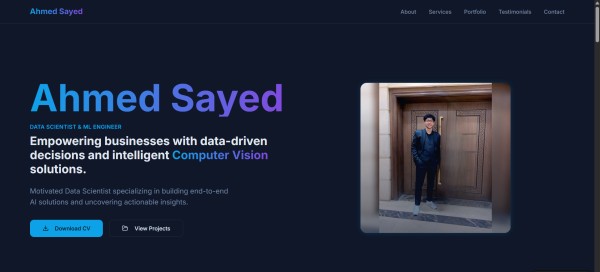 تصميم وتطوير موقع Portfolio شخصي احترافي ومتجاوب