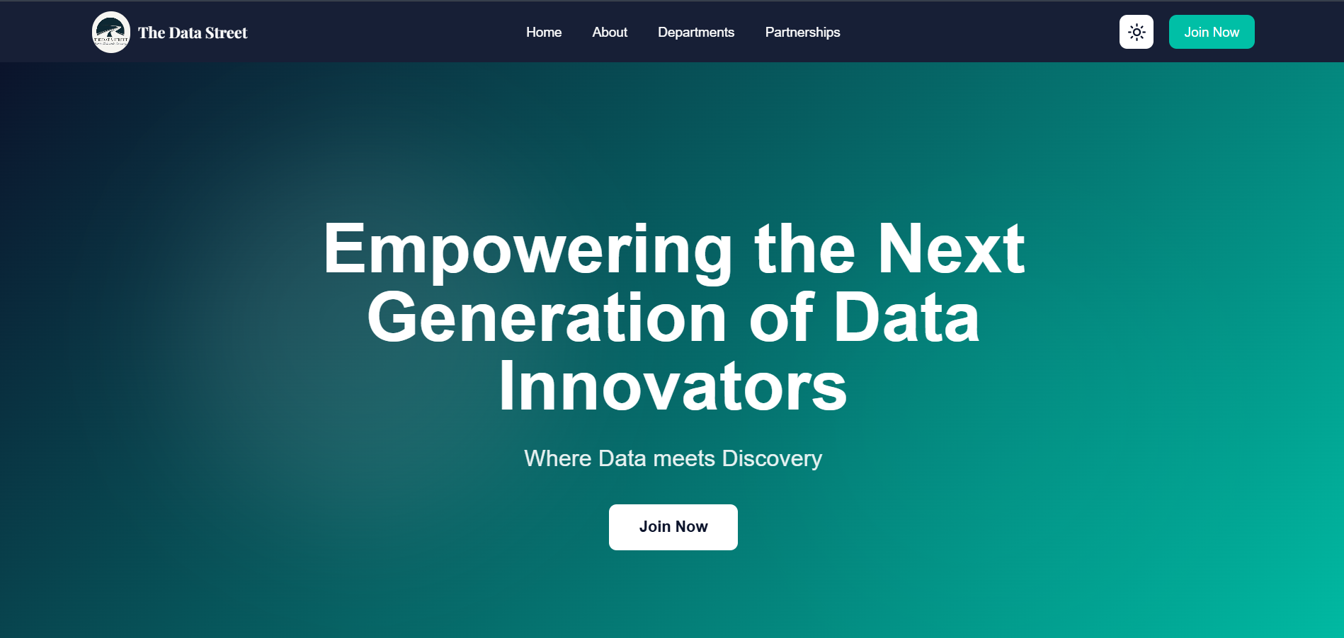 The Data Street Student Activity website
