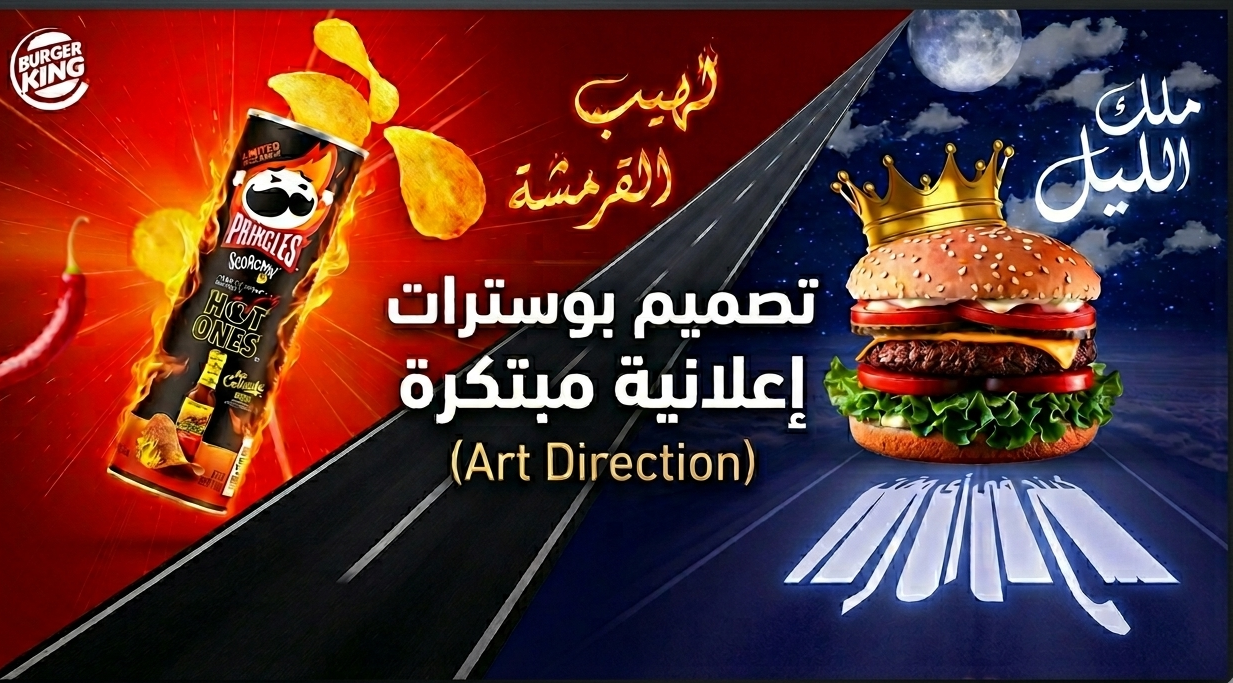 تصميم بوسترات إعلانية مبتكرة بأسلوب الدمج الرقمي