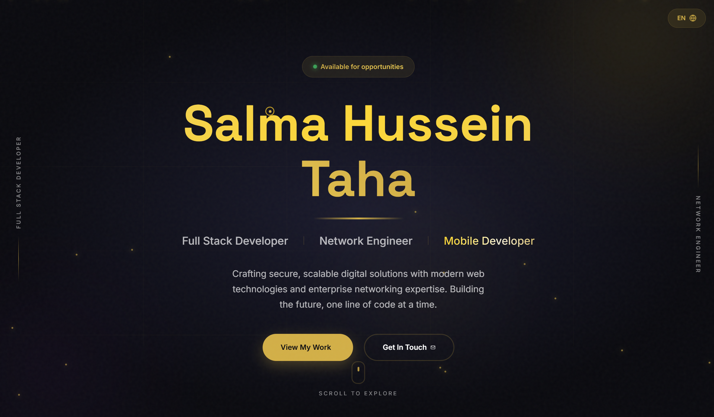 موقعي الشخصي التعريفي (Portfolio) لاستعراض مهارات تطوير الويب