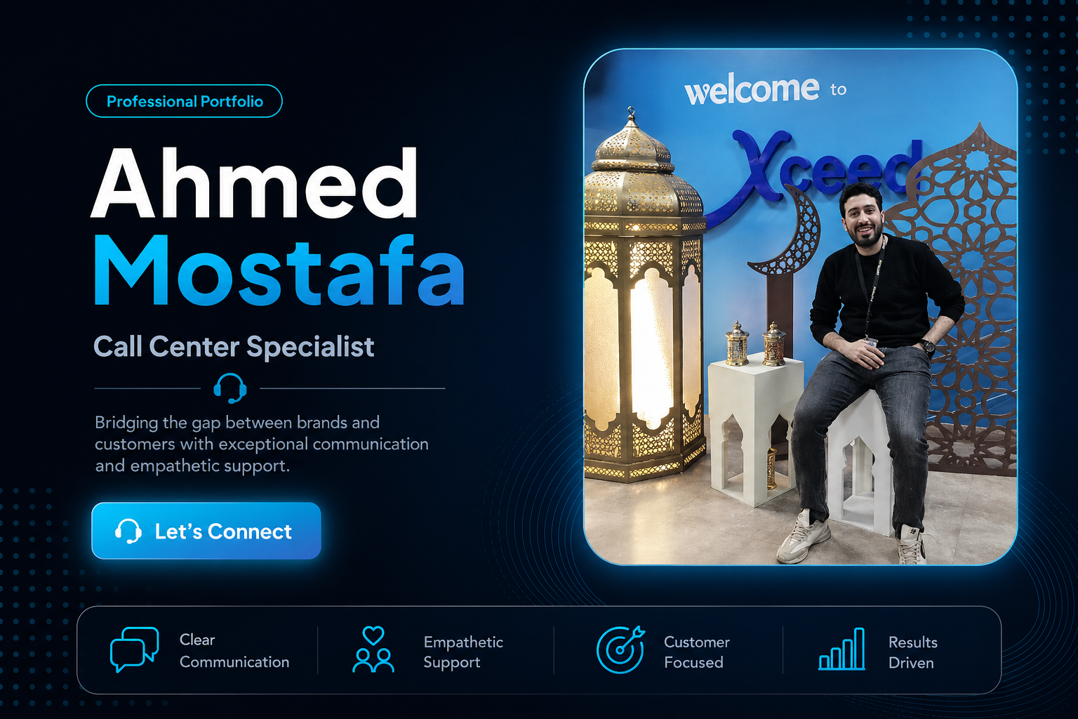 تصميم Portfolio لشخص يعمل كـCall Center