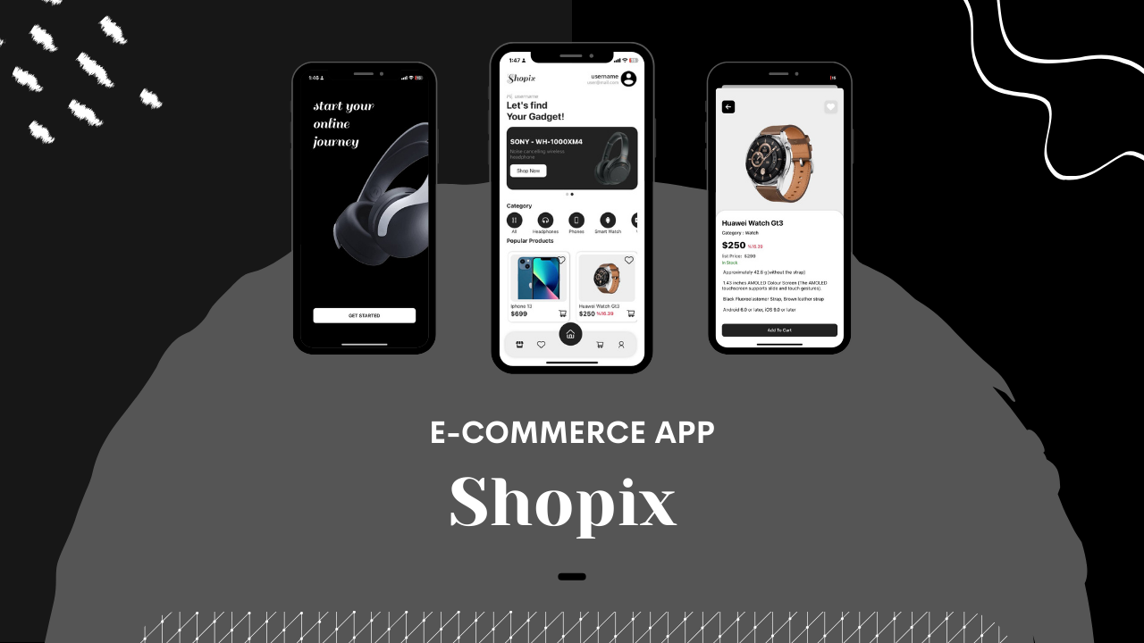 تطبيق Shopix - متجر إلكتروني لبيع الأجهزة الذكية