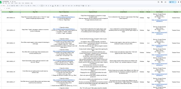 اختبار يدوي لتطبيق متجر إلكتروني (E-commerce Manual Testing)