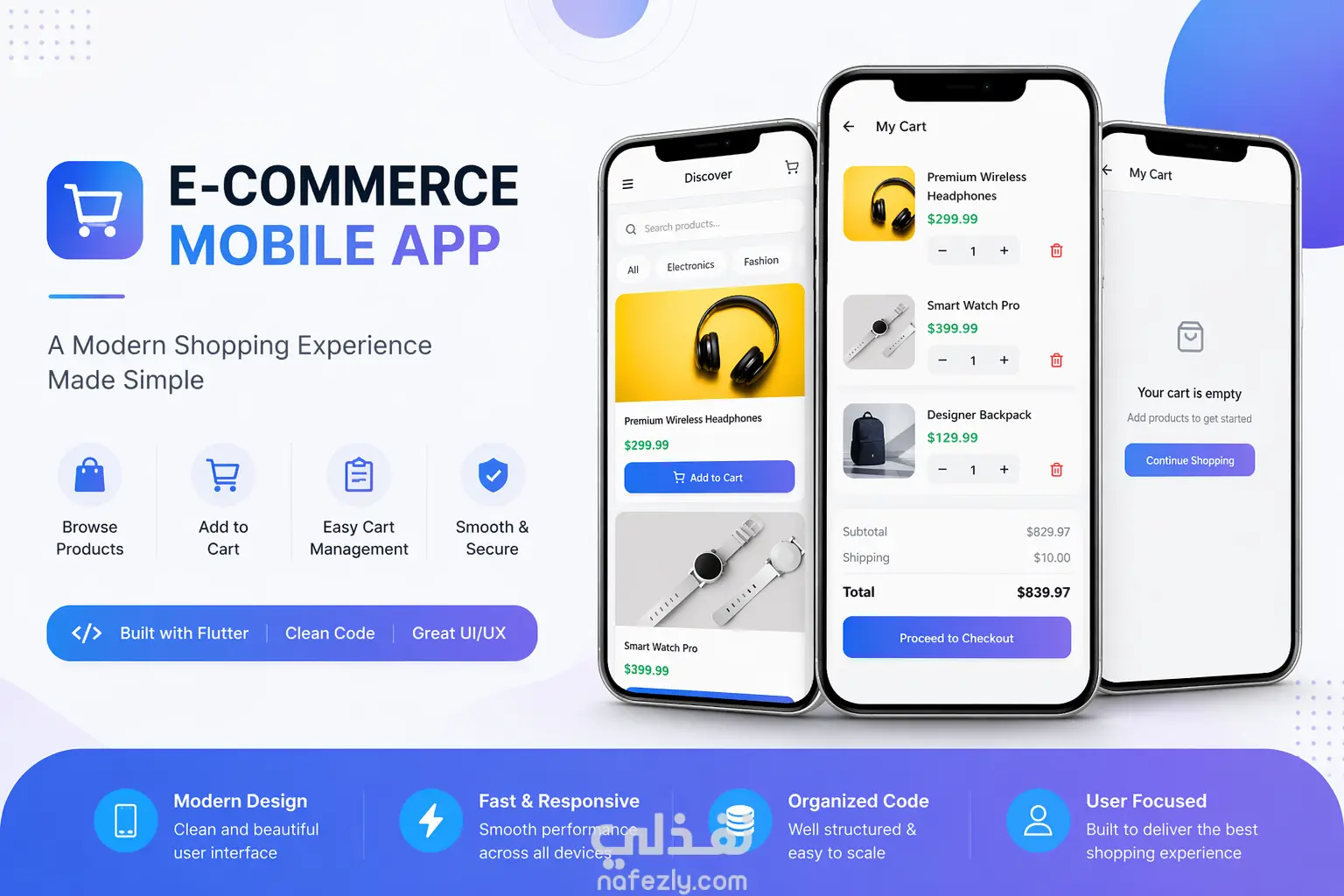 تطبيق متجر إلكتروني (E-commerce App) باستخدام Flutter