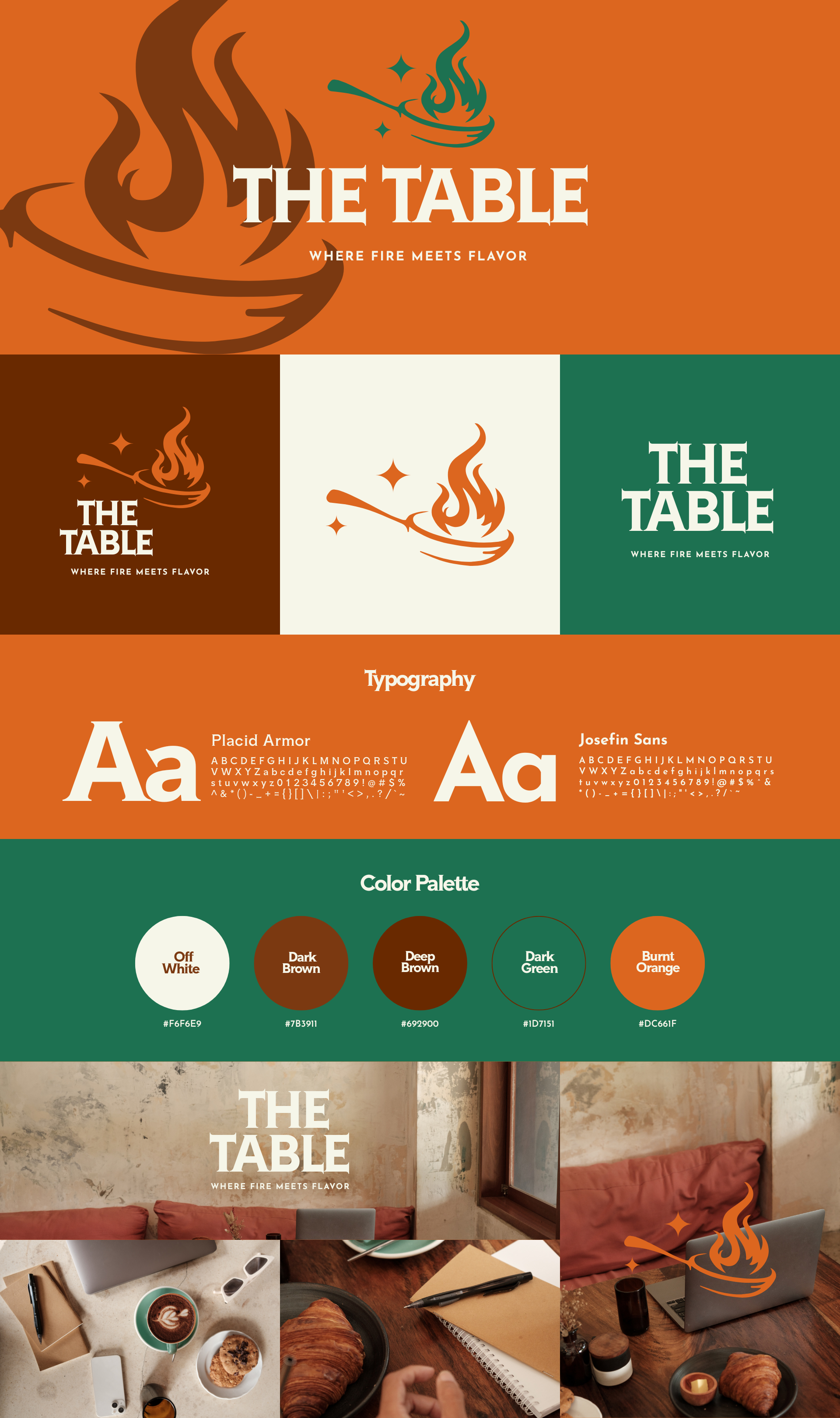 تصميم هوية بصرية لمطعم – The Table Branding