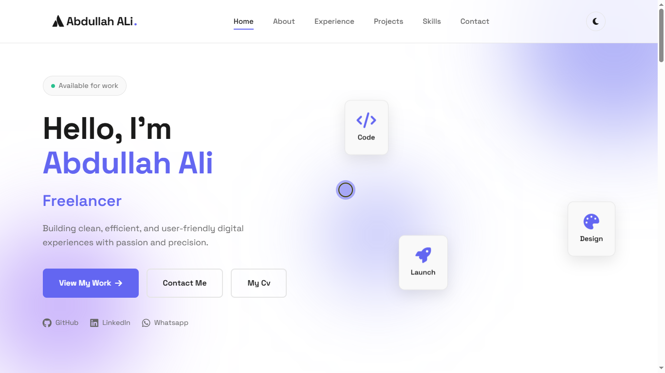 Portfolio أحترافي وعصري