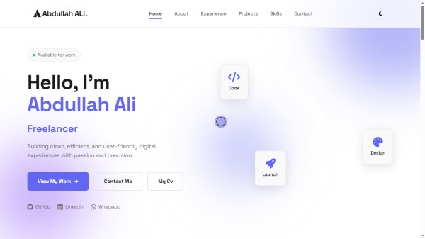 Portfolio أحترافي وعصري