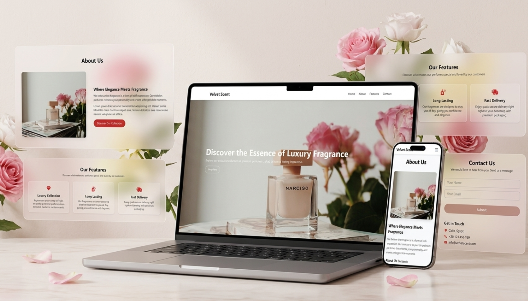 Perfume Landing Page Design