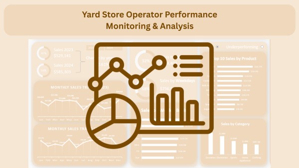 تصميم Excel Dashboard ل Yard Store