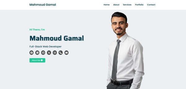 تصميم وتطوير موقع Portfolio شخصي لعرض الخدمات والمشاريع