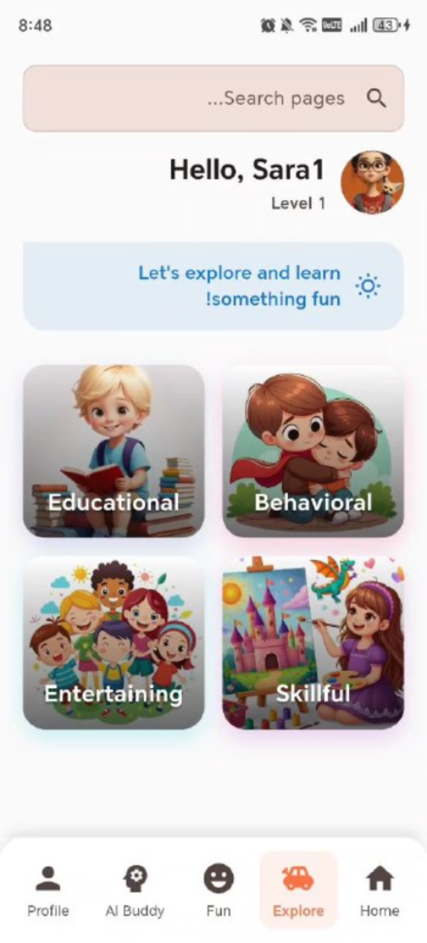 تطوير تطبيق Kinder World التعليمي للأطفال