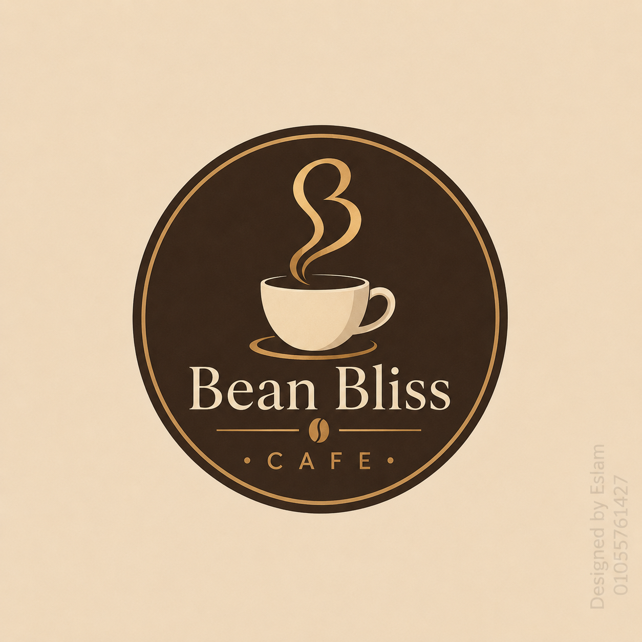 تصميم لوجو بسيط وأنيق لكافيه (Bean Bliss)
