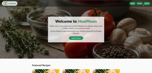 تطبيق ويب شامل لتخطيط الوجبات الصحية - HealMeals