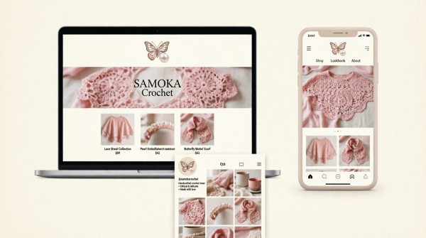 تصميم الهوية البصرية لعلامة Samoka Crochet