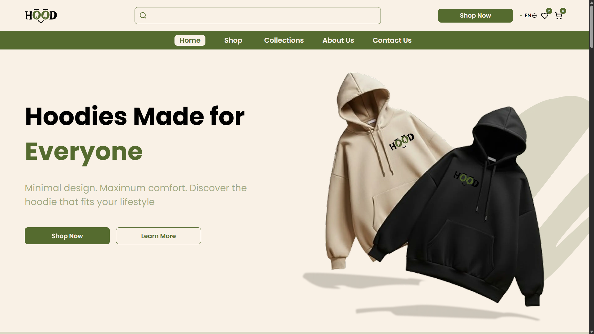 مشروع Hoody – متجر إلكتروني للملابس