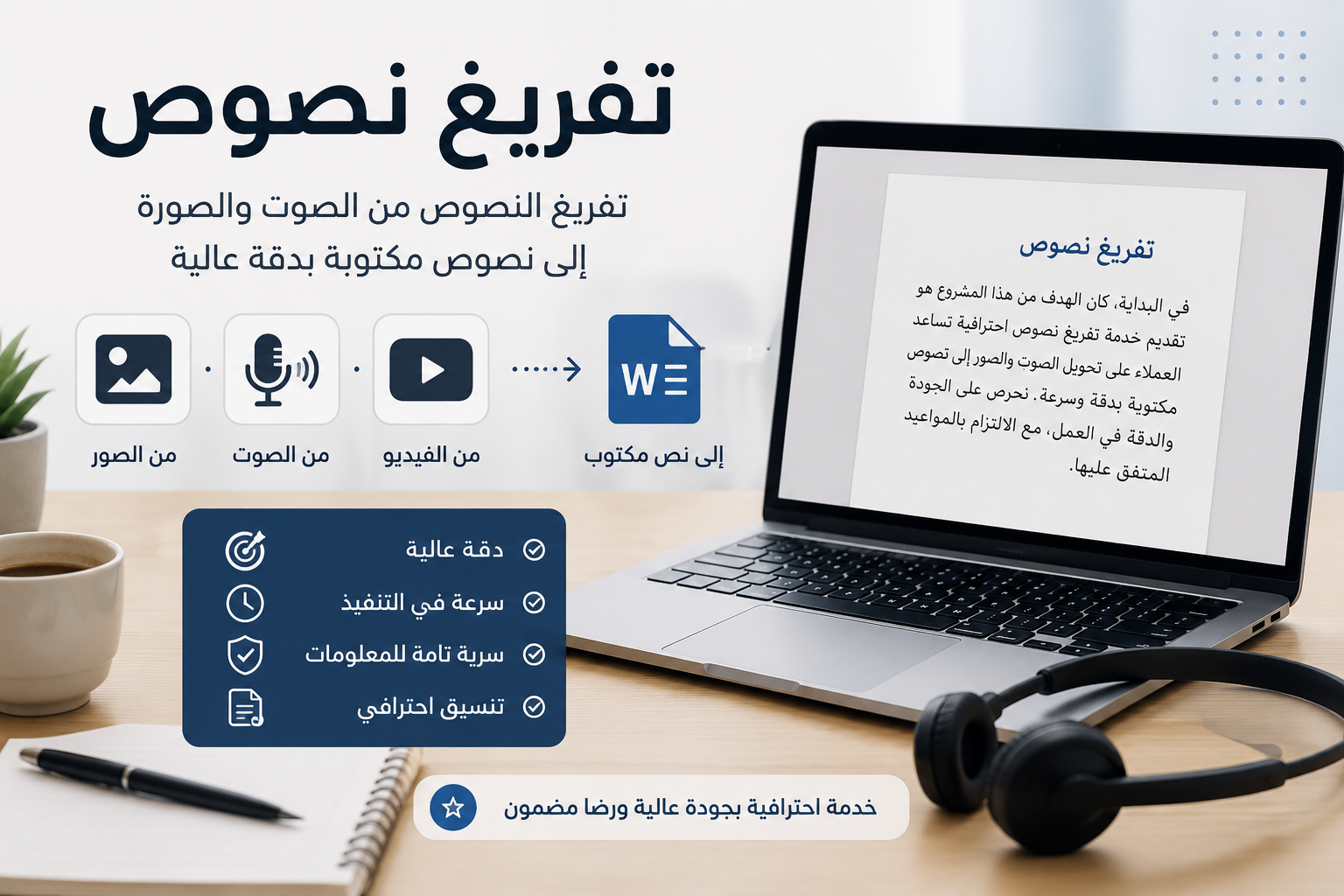 تفريغ نصوص