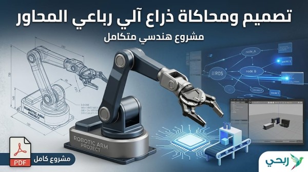 تصميم ومحاكاة ذراع الي رباعي (DOF RObotic Arm  4)
