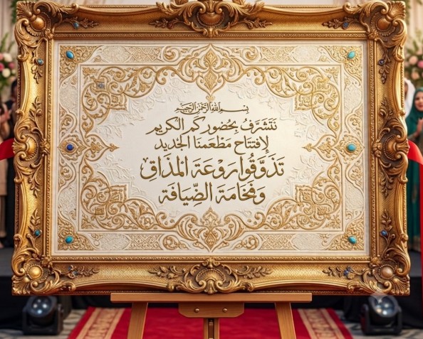 تصميم لوحه جذابه لمطعم