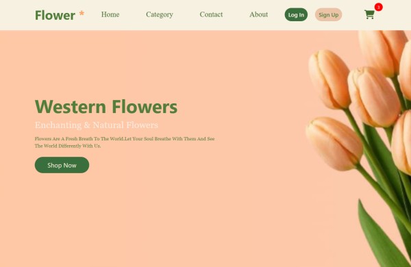E-commerce flowers website