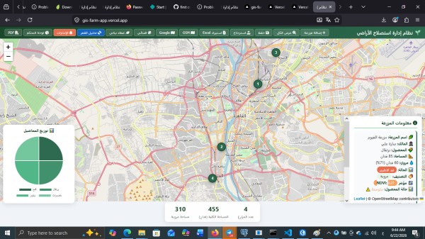 نظام GIS لإدارة واستصلاح الأراضي الزراعية